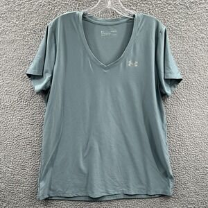 Under Armour Womens HeatGear Tee XL Loose Moisture Wicking Running Training Gym
